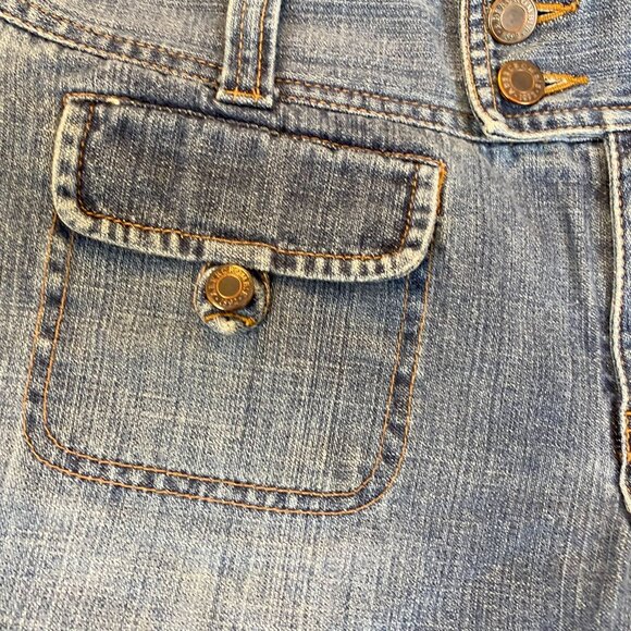 Abercrombie Womens Flared Jeans Size 12 Frayed Hem 100% Cotton Denim - Picture 7 of 11